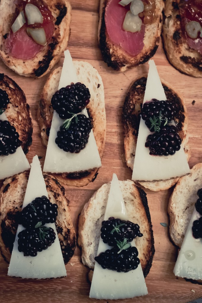 Manchego and Blackberry with Thyme and honey