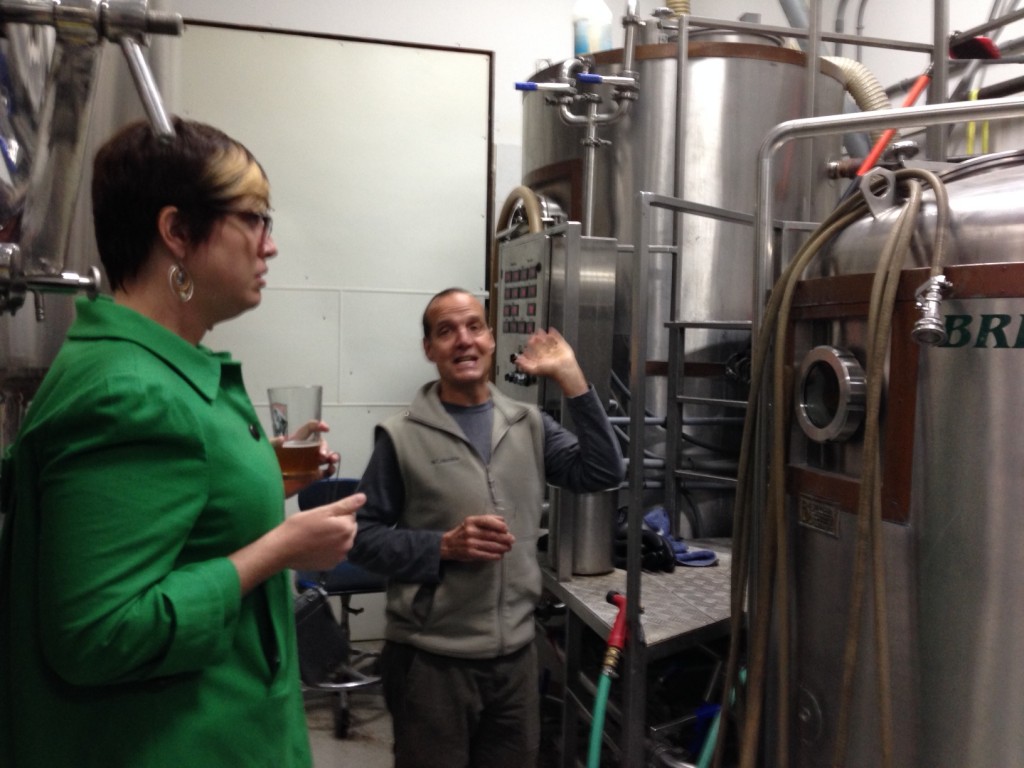 Owner Mark showing us how this liquid gold is made.