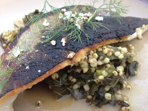 Trout with Sorghum and Te You.