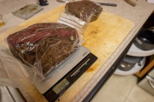 Checking Weight (This was one half of the bresaola)