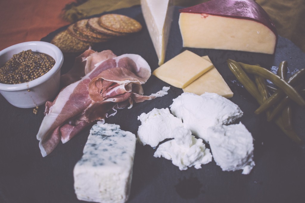 The Meat And Cheese Board with Benton's Prosciutto 