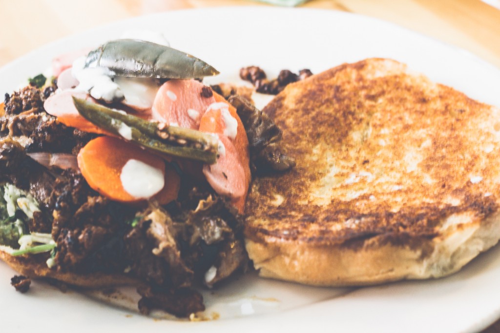 Short rib torta (sorry for the focus... we were in a hurry to eat!)