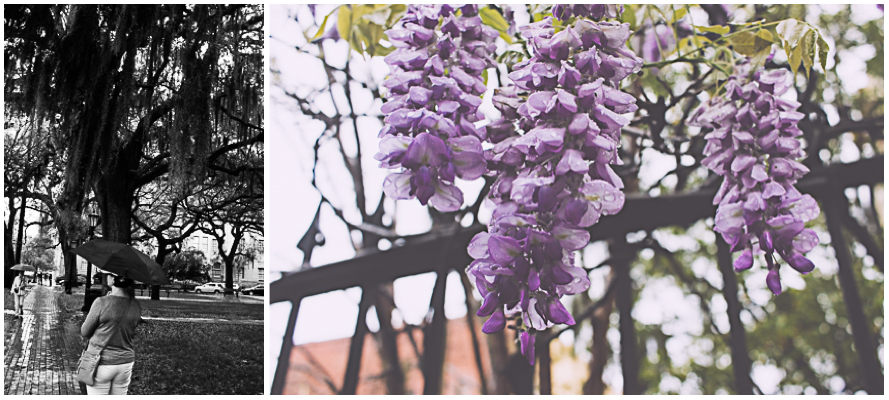 A little drizzle on the streets of Savannah for the first day.