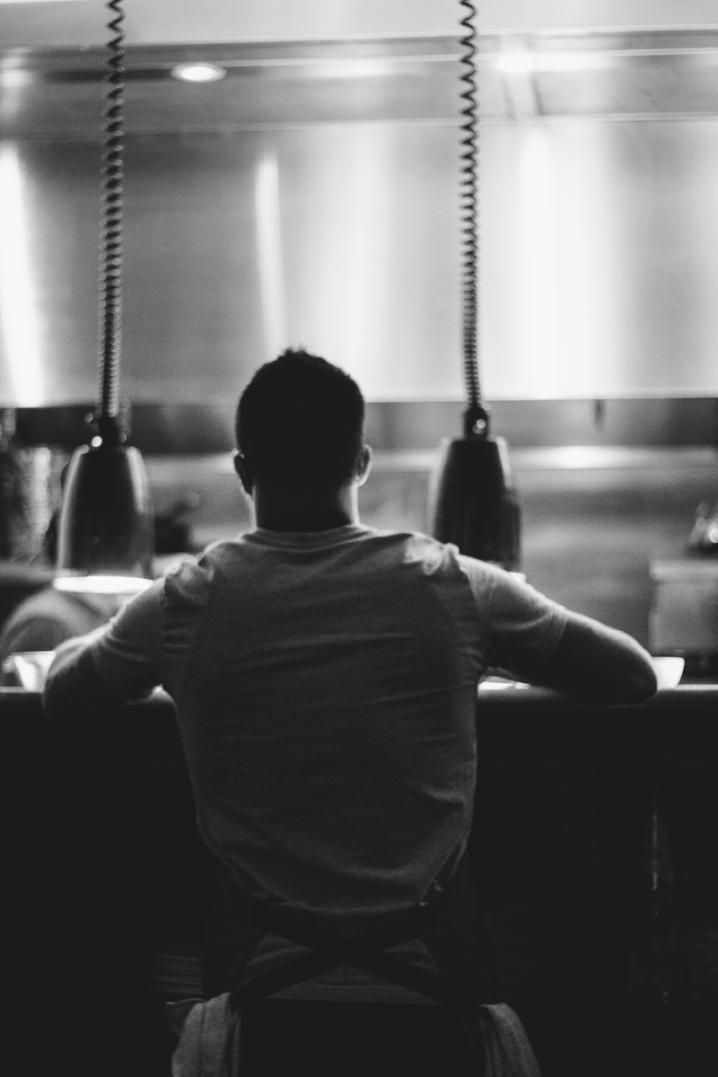 Chef manning the pass.