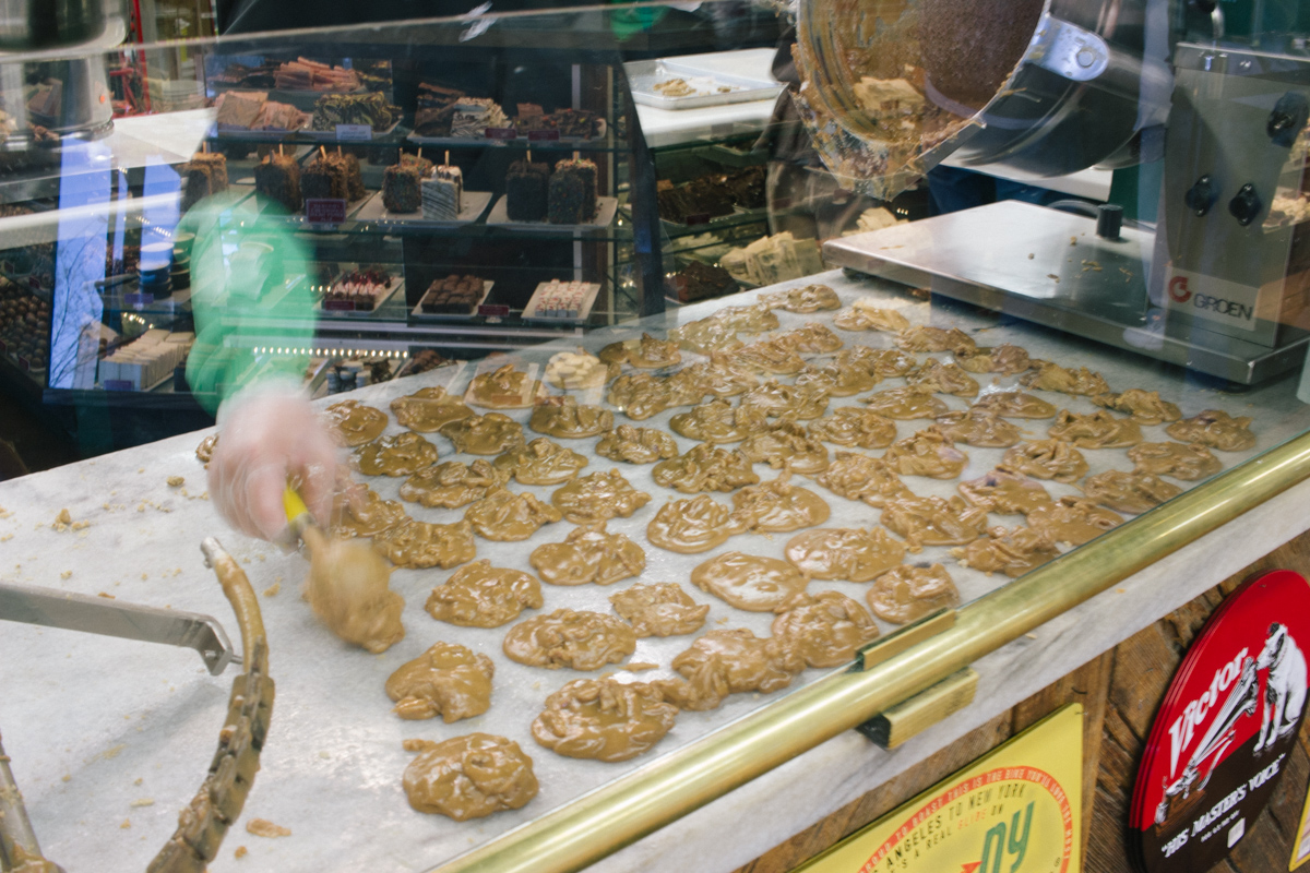 Praline Samples Abound on Savannah's River Walk.