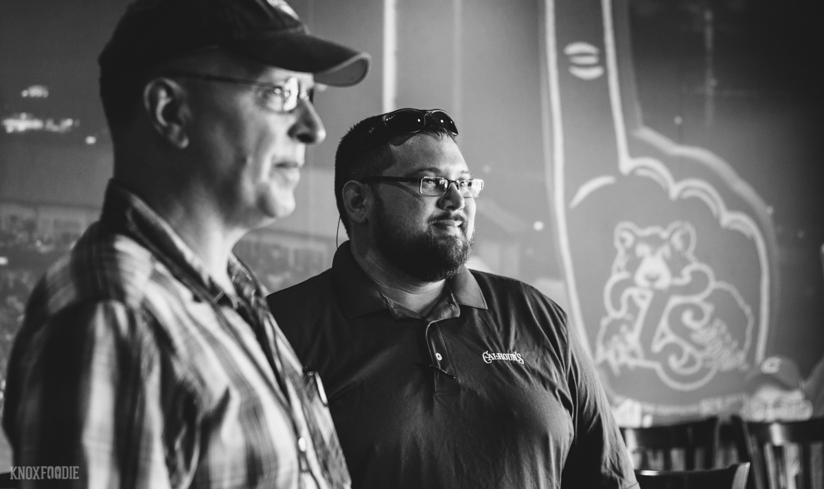 Bart and Chris, the manager of the outpost at Smokies Park.