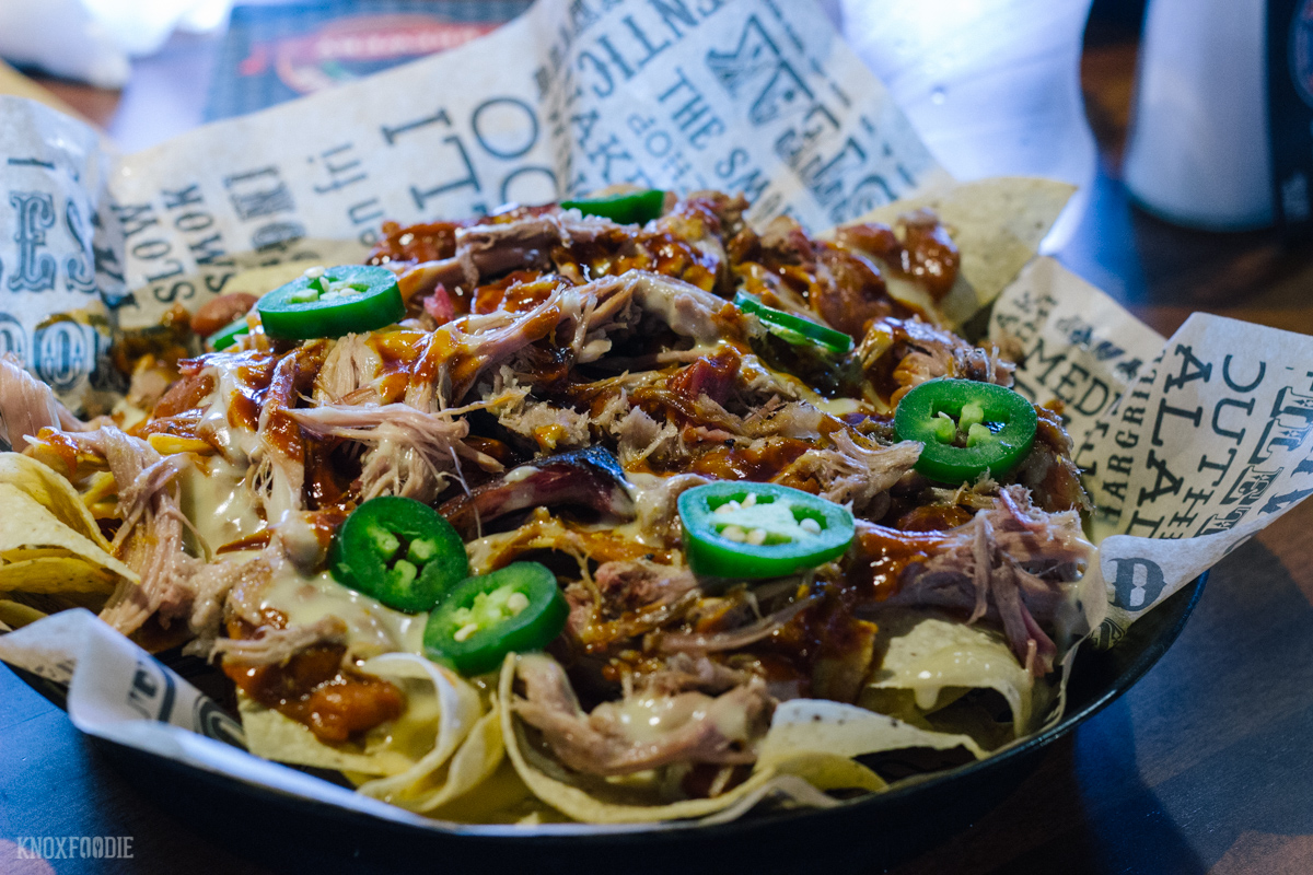 Pulled pork nachos from The Bullpen.