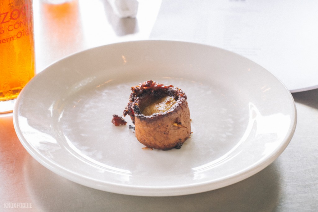 Cooking Class Greeter of Brisket Wrapped Oyster - Dead End BBQ