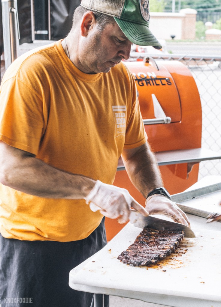 Cooking Class: George Finishing up the Ribs - Dead End BBQ