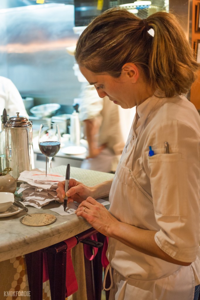 Chef Button working on our tasting menu