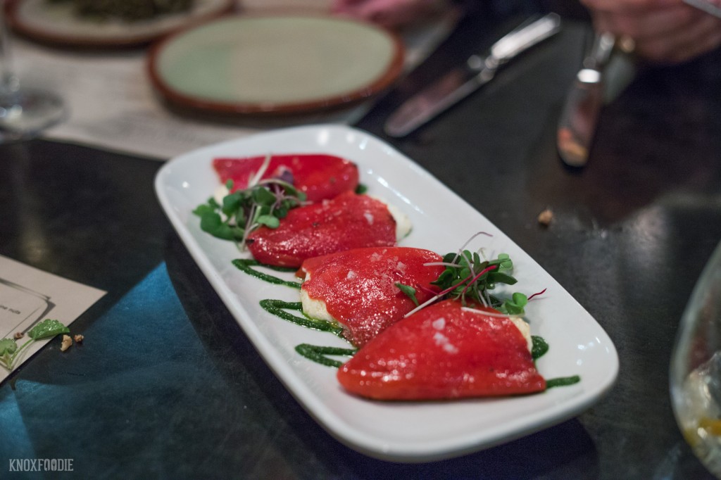 Pimientos de piquillo y queso de cabra