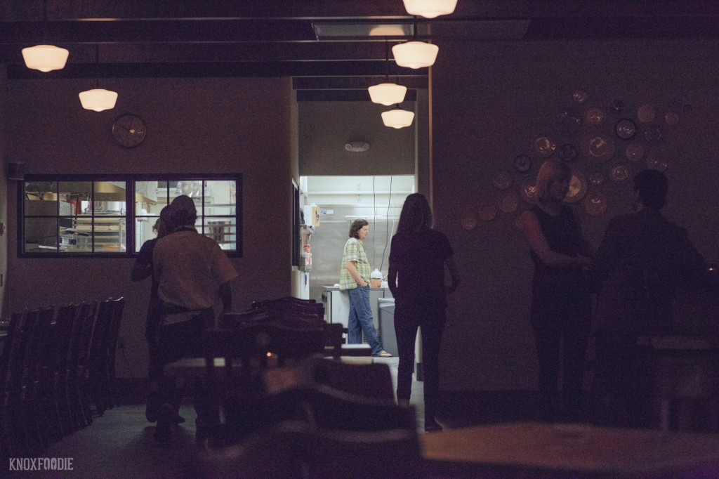 Chef Joseph Lenn talking to his old Blackberry colleagues