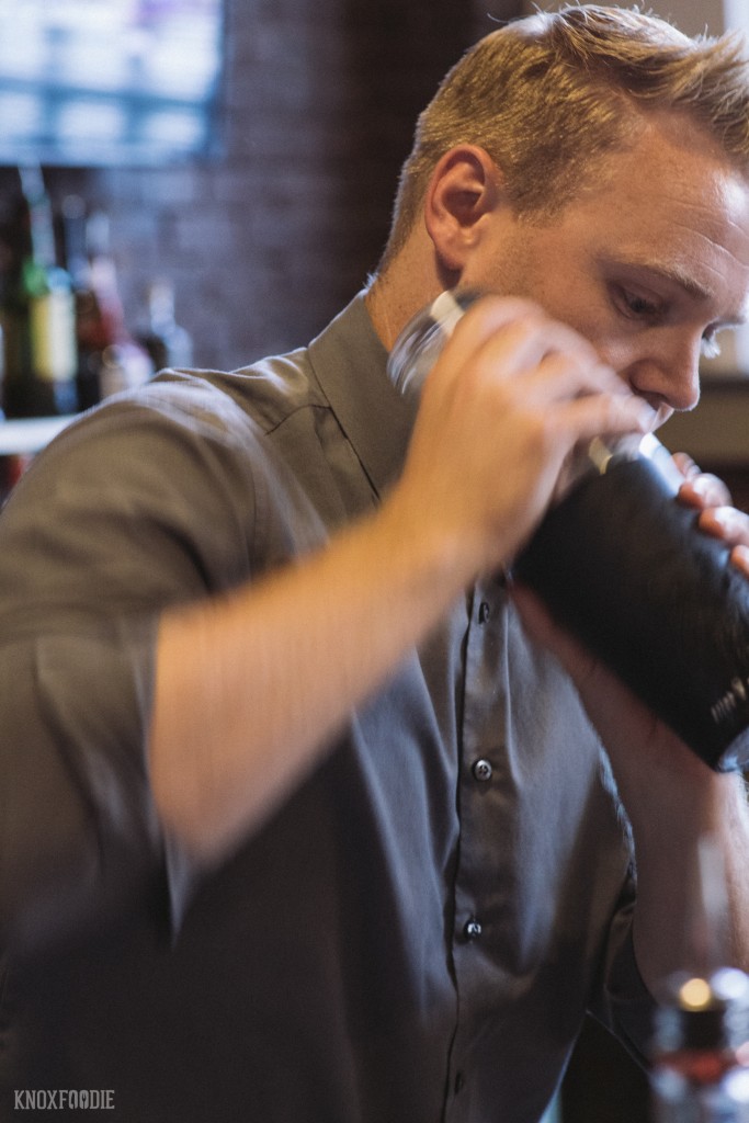 Bar Manager Nate doing what he does.
