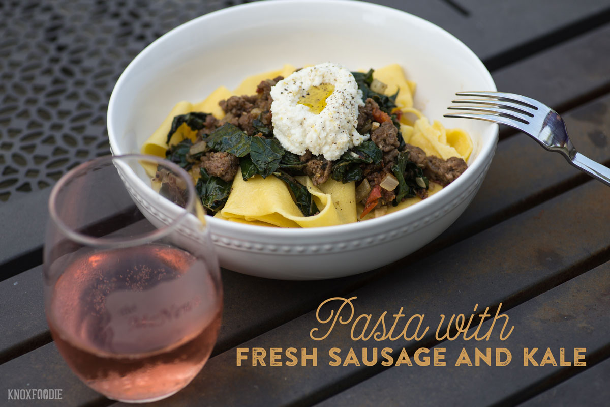 Pasta with sausage and kale recipe